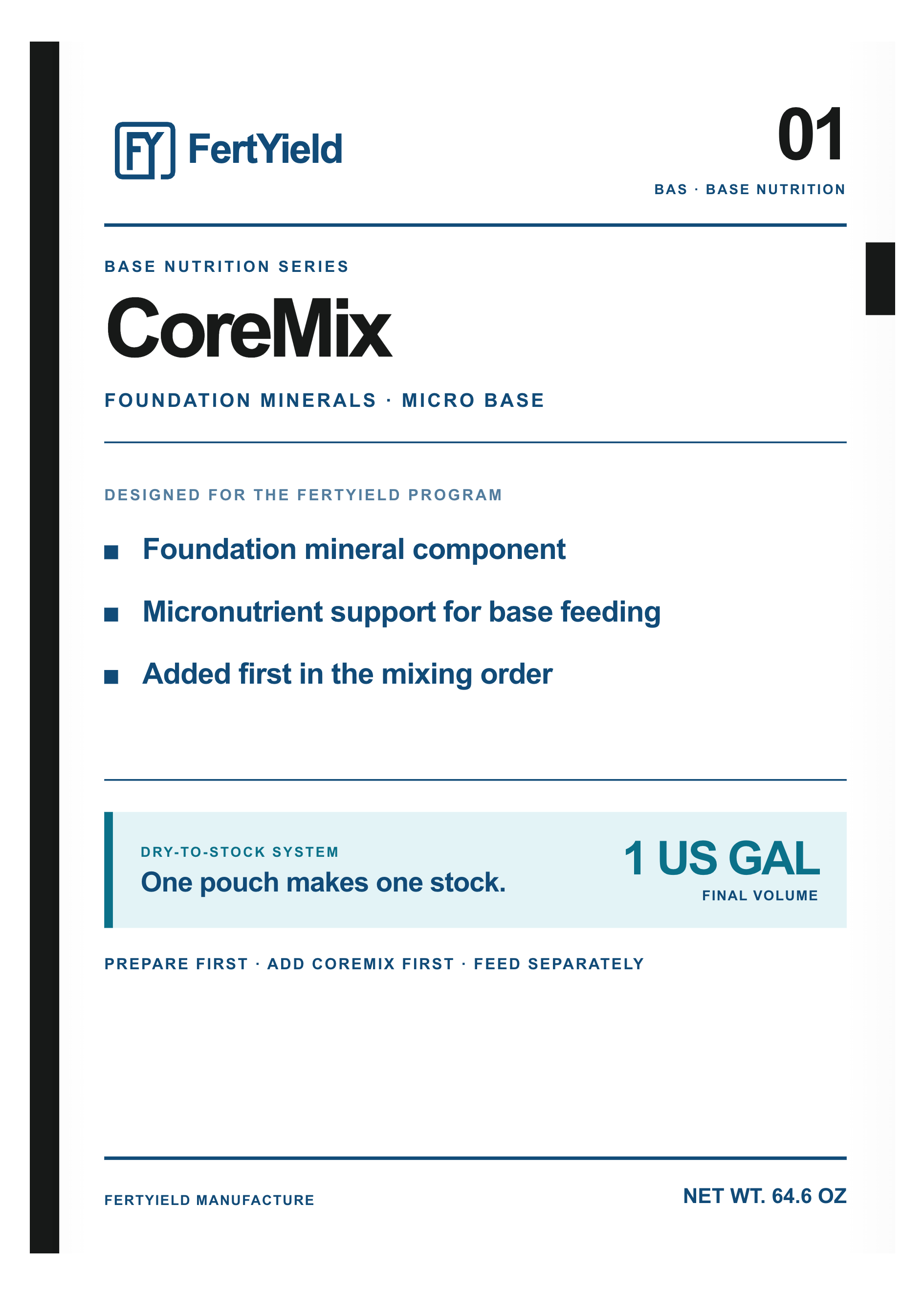 CoreMix front package label