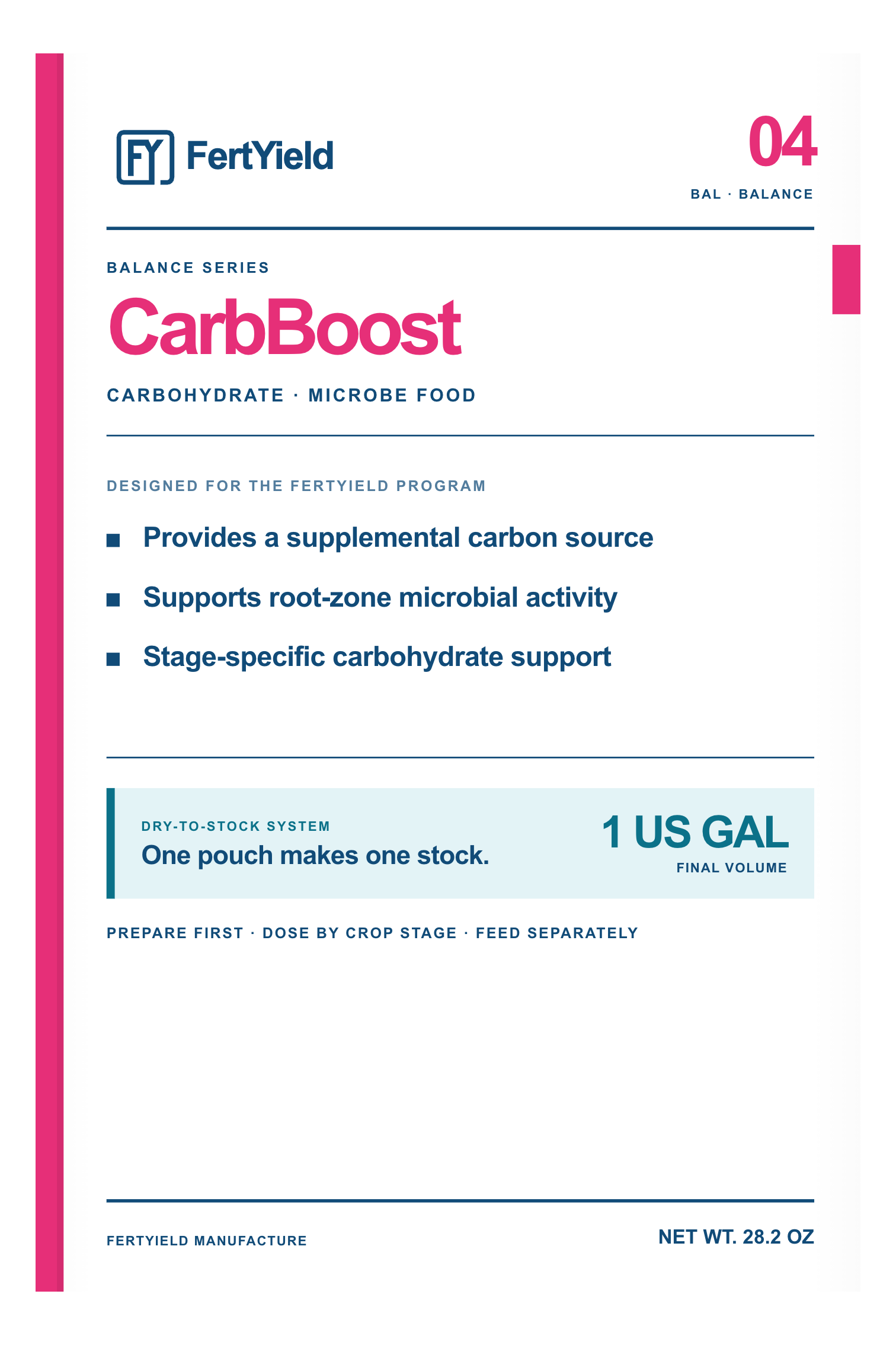 CarbBoost front package label