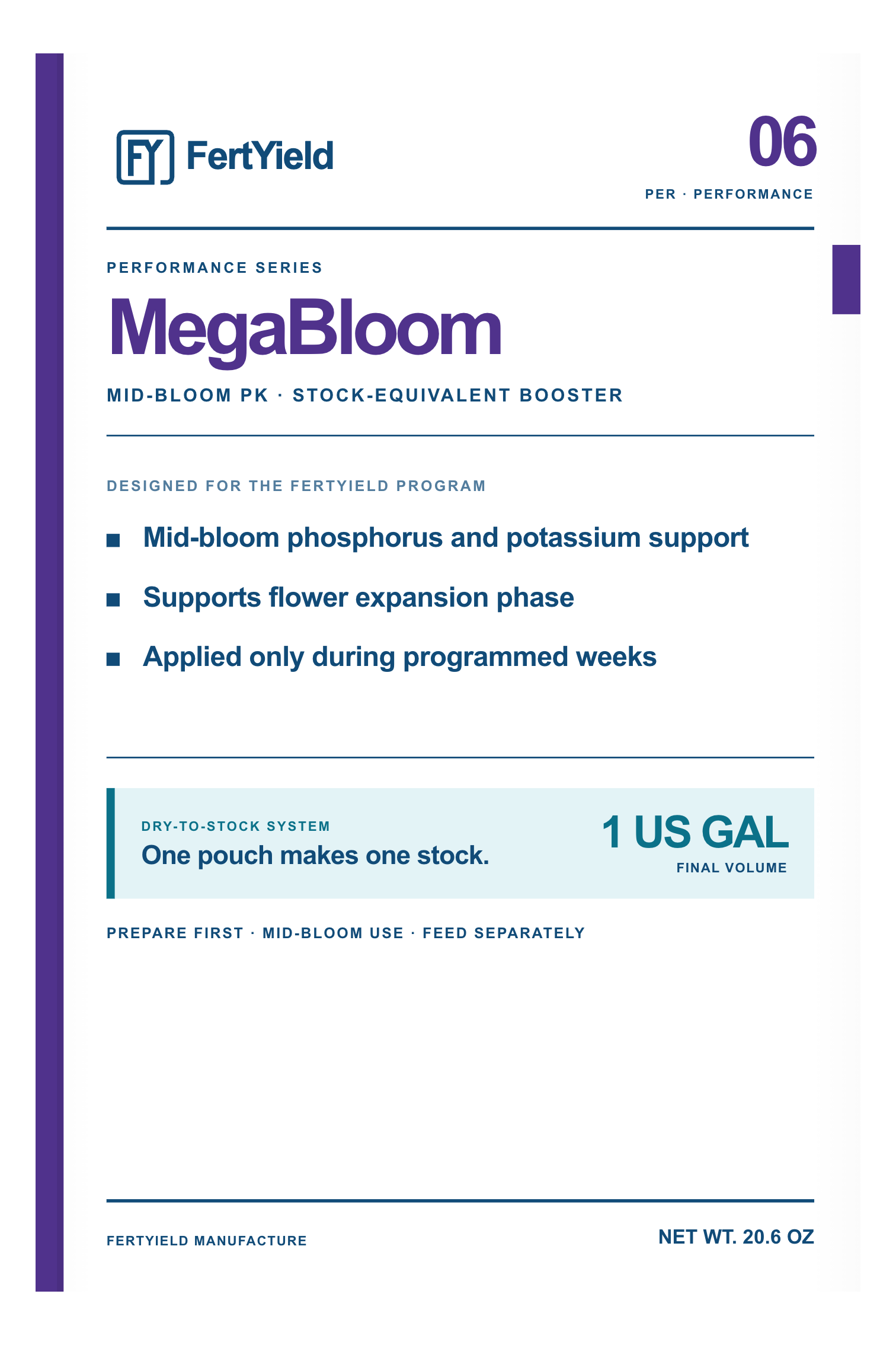MegaBloom front package label